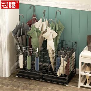 沥水伞架 雨伞收纳置物架带滑轮小型家用可移动铁艺伞桶幼儿园矮款