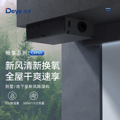 德业吊顶新风除湿机单向流