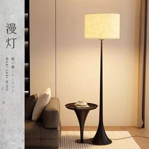 中古落地灯极简装饰氛围灯卧室客厅沙发旁高级感立式置物架一体灯