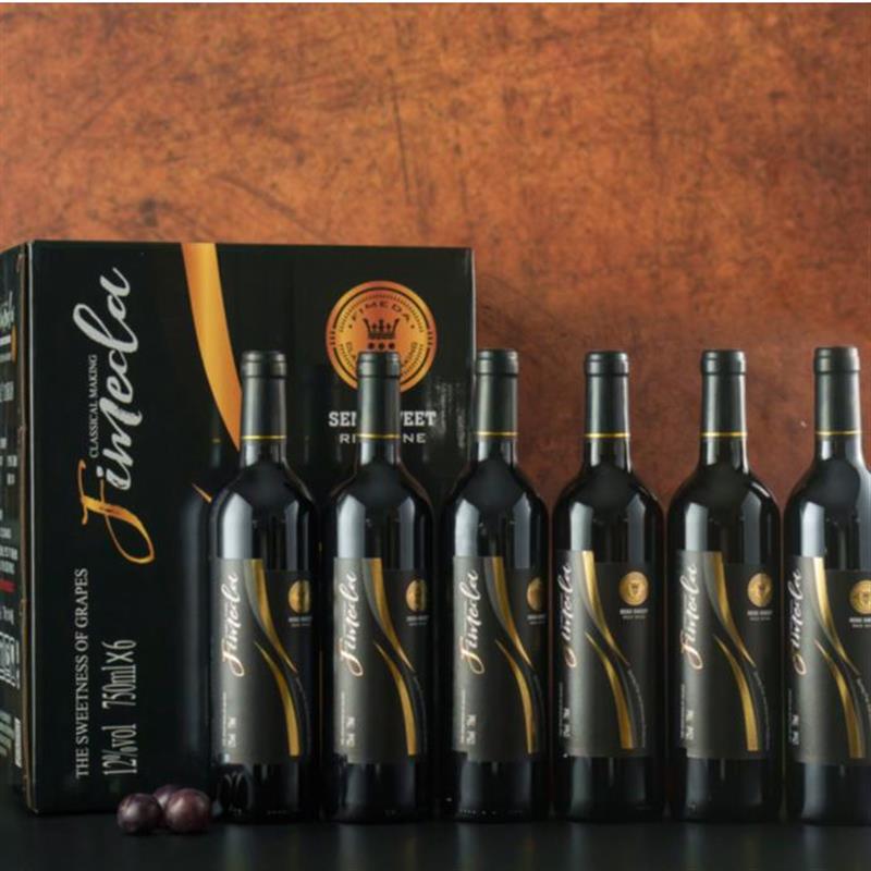 菲墨达半甜红葡萄酒12度初恋酒750ml半甜红酒整箱送礼
