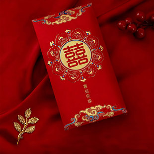 新款结婚红包利是封硬质千元金葱双色金高档袋结婚用品大全喜庆