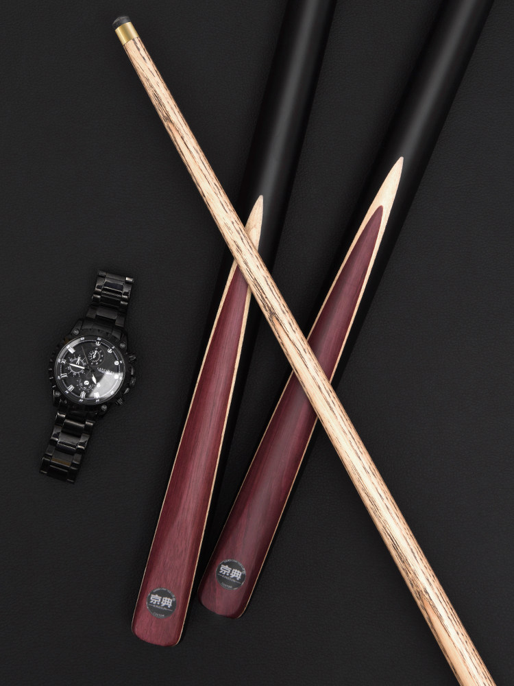 野豹台球杆小头黑8球杆中头杆桌球杆中式八球杆大头斯诺克球杆九