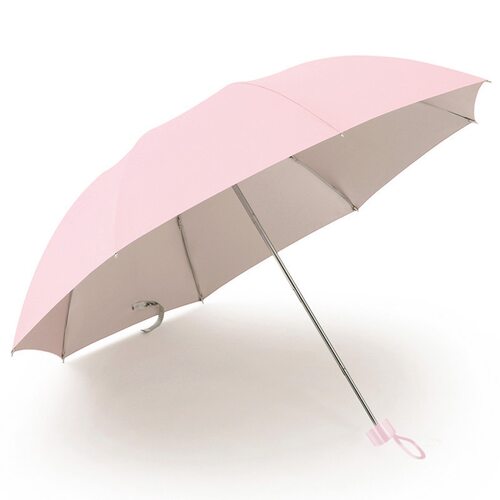 正品天堂银胶天堂伞折叠雨伞官方小巧便携三折8骨晴雨伞纯色福利