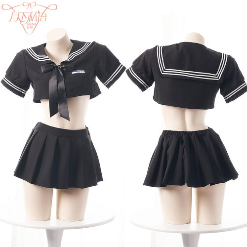 日系性感辣妹纯欲露腰JK制服
