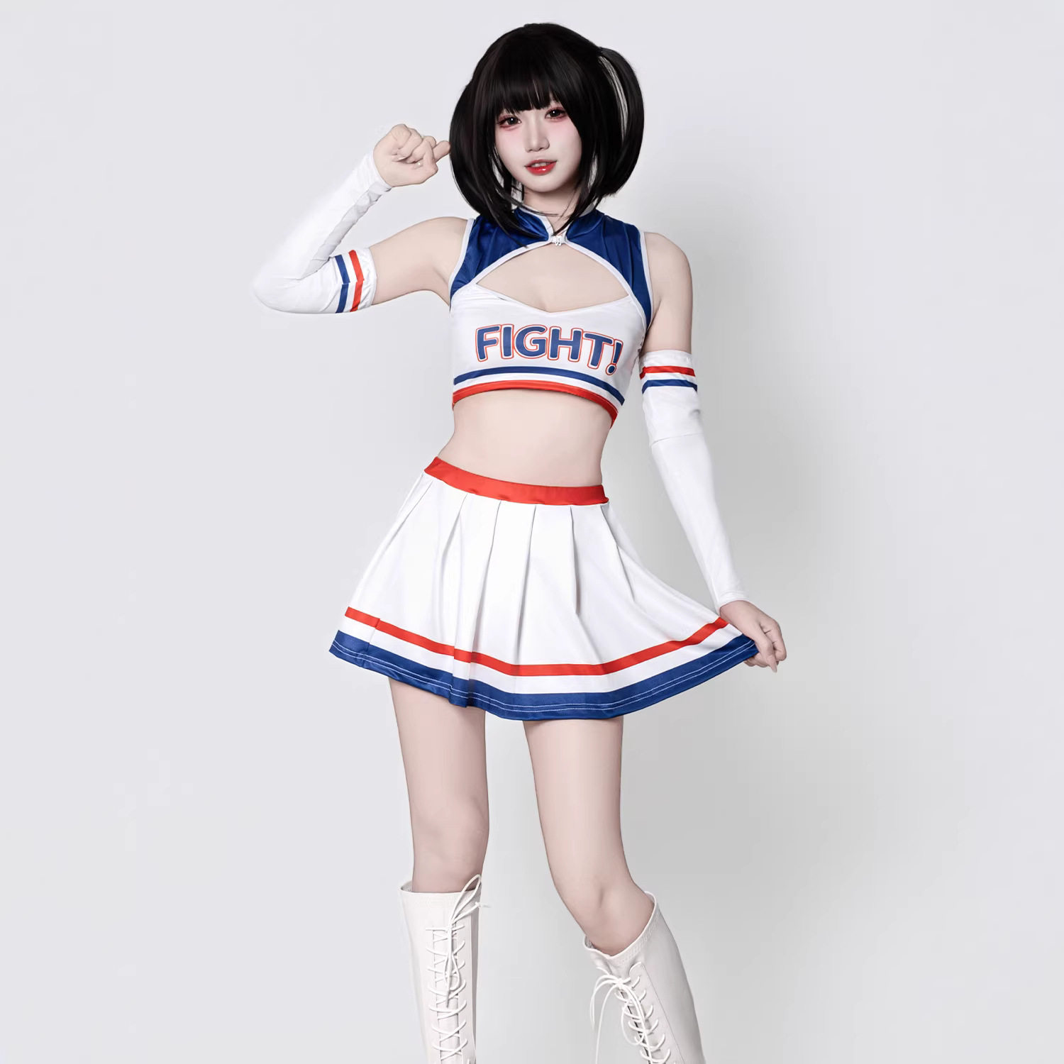 FIGHT 世界杯足球宝贝啦啦队服校运会演出服学生运动服短裙套装女