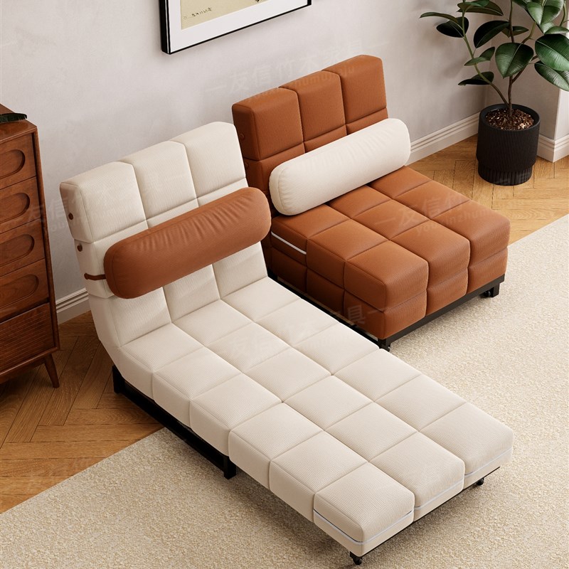 多功能单人折叠床法式奶油沙发床折叠D两用小户型客厅覆古2025新