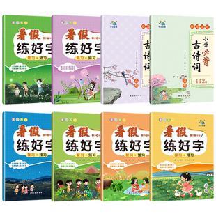 暑假练好字非写不可小学同步字帖计算语文英语数学口算天天练数山有路名校名卷核心素养卷古诗词一二三年级四五六升级七字在笔得