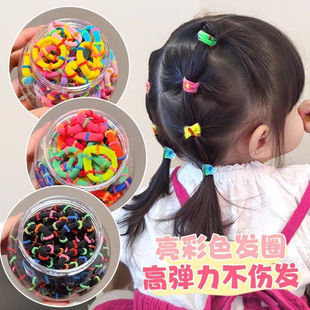儿童扎头发皮筋橡皮筋不伤小女孩宝宝头绳发圈高弹力马尾头饰发绳
