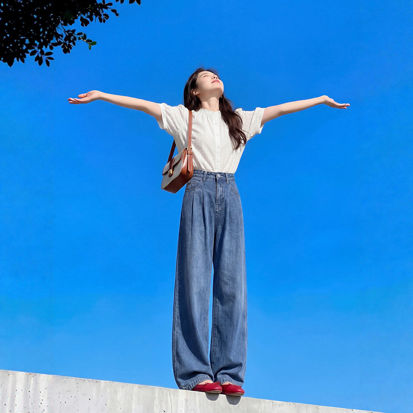 水洗天丝牛仔裤女夏薄款2026新款直筒宽松胖mm大码显瘦冰丝阔腿裤