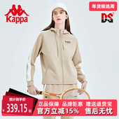 春季 新款 开身帽衫 Kappa卡帕女装 动卫衣拼接休闲长袖 外套K0D22MK47