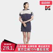 中长裙JP1437 连帽休闲短袖 Adidas阿迪达斯三叶草女裙夏季 新款