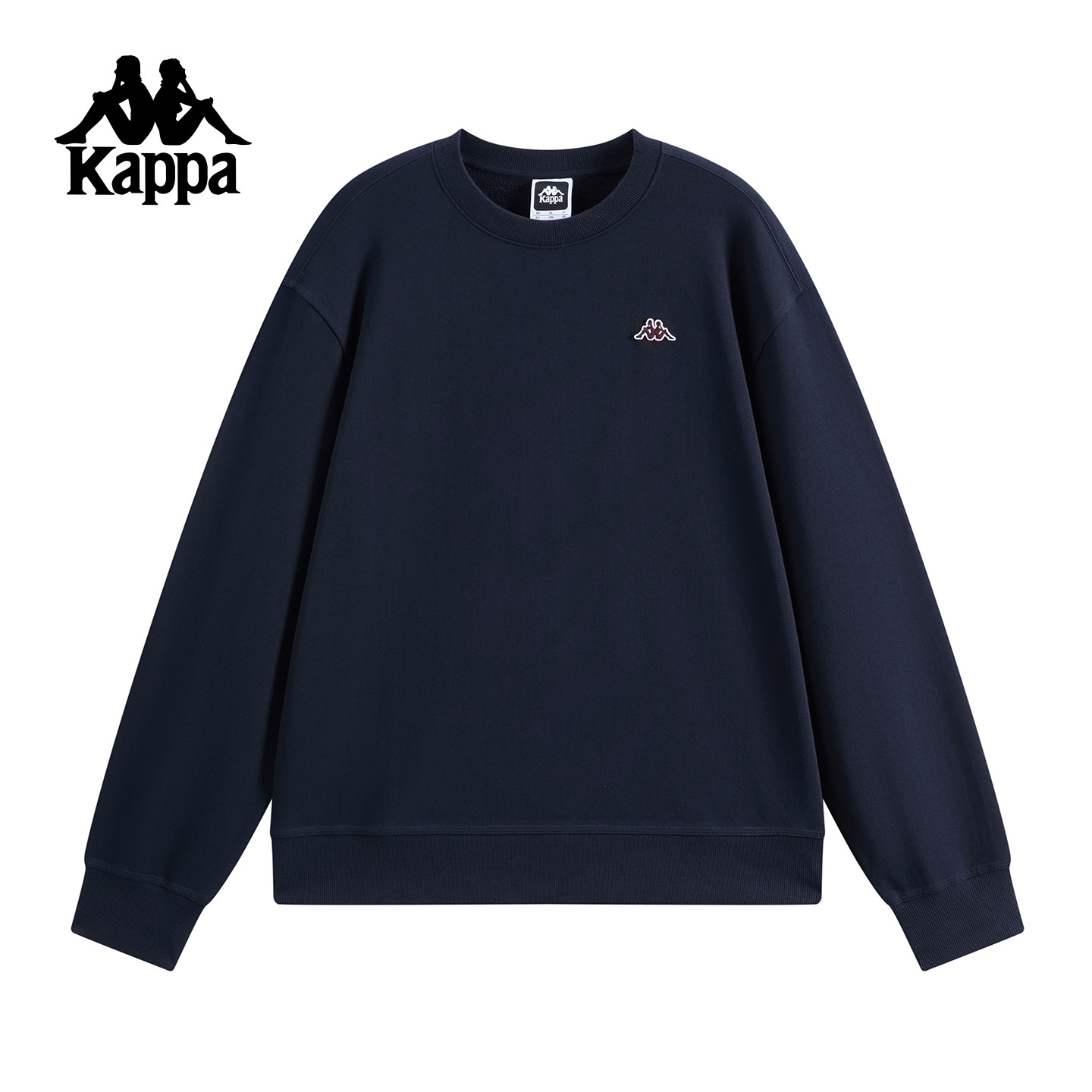 Kappa卡帕男装2025冬季新款舒适百搭纯棉圆领针织套头衫K0F72WT20