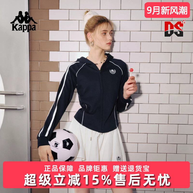 Kappa卡帕女装2026春季新款修身外套休闲针织开身帽衫K0G62MK01D图片