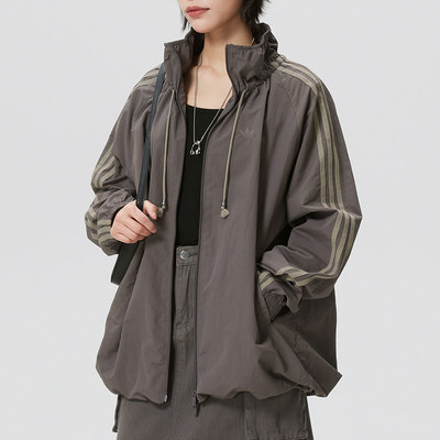 Adidas阿迪达斯三叶草女装2026春季新款OVSD TT W梭织外套KR2625