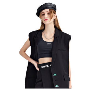 Kappa卡帕女装春季新款Azzurro系列马甲情侣男女运动开衫KAB0VE01