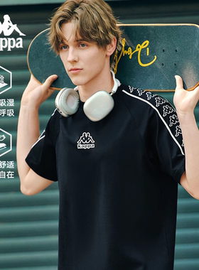 Kappa卡帕男装2025夏季新款运动休闲简约百搭短袖T恤K0F32TD03D