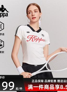 Kappa卡帕女装2025秋季新款运动休闲简约百搭短袖T恤K0F62TD02
