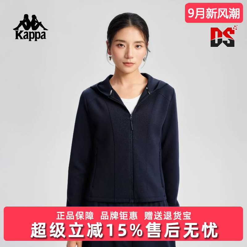 Kappa卡帕女装2026夏季新款连帽运动休闲针织开身帽衫K0G42MK46图片