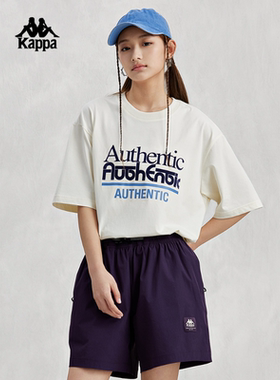 Kappa卡帕男款女款夏季新款短袖运动休闲撞色T恤K0EX2TD31D