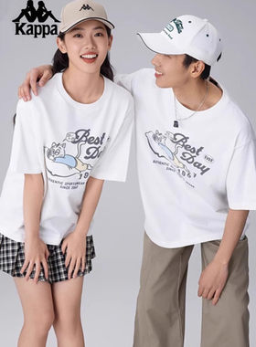 Kappa卡帕男装女装2025夏季新款印花T恤K0FW2TD81D