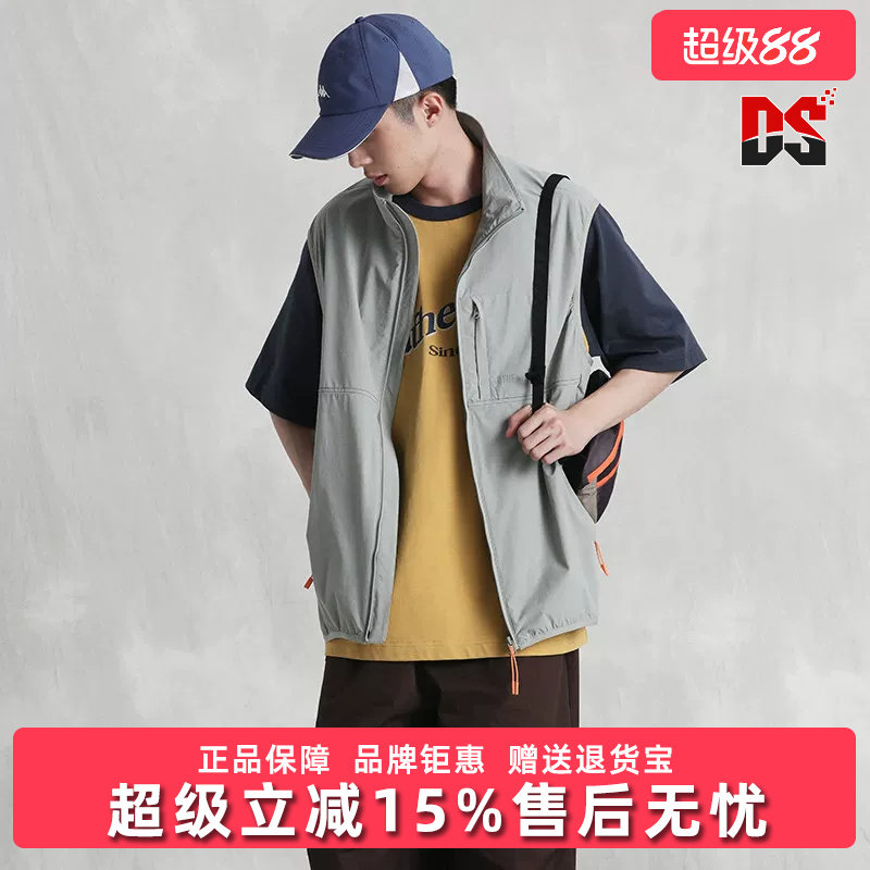 Kappa卡帕背靠背马甲2026新款男款夏弹力多口袋防泼水立领马夹图片