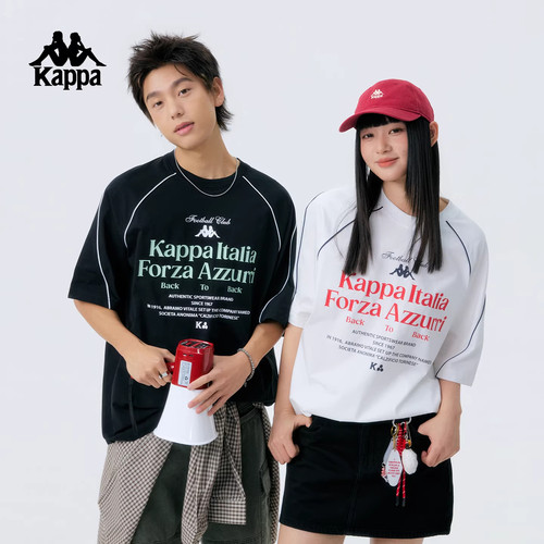 Kappa卡帕男女同款2026夏季新款美式休闲印花短袖T恤K0GX2TD47D