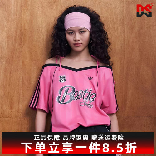 Adidas阿迪达斯三叶草女装2026新款BLK JERSEY W运动T恤KU4757