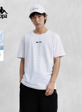 Kappa卡帕男装夏季新款运动休闲简约复古百搭短袖T恤K0E32TD72D