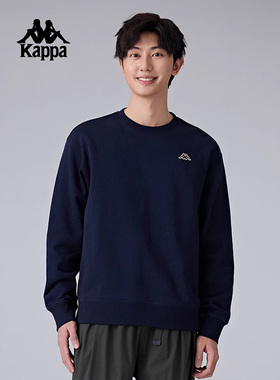 Kappa卡帕男装2025春季新款运动休闲简约百搭针织卫衣K0F12WT30