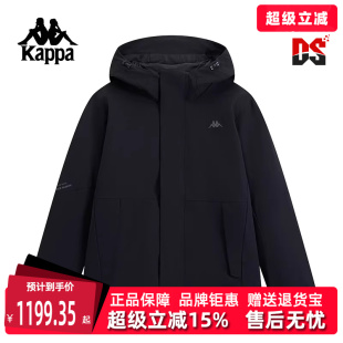 Kappa卡帕男裝 運(yùn)動(dòng)休閑連帽保暖羽絨服K0E72YY41 新款 2024冬季