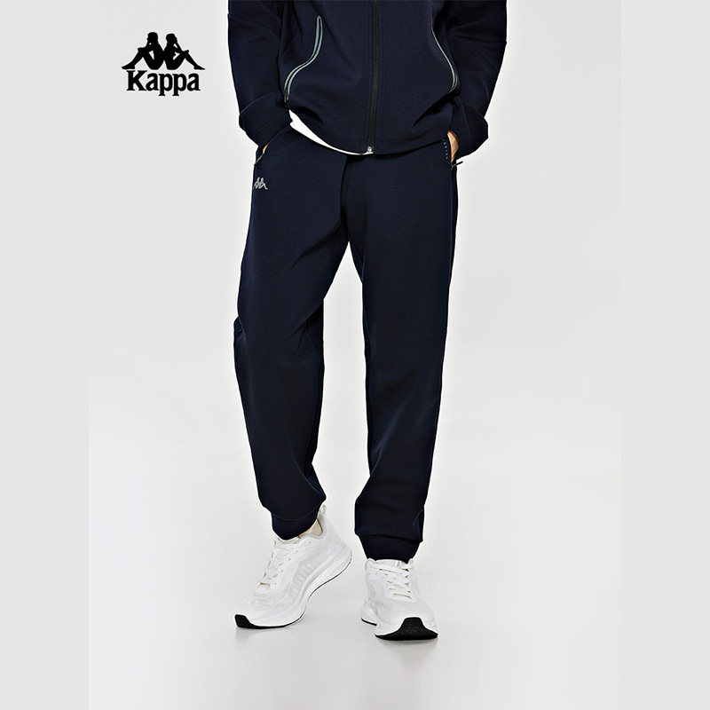 Kappa卡帕男裤春季新款时尚舒适运动休闲黑色长裤K0E12AK40,运动服/休闲服装,运动长裤,淘宝优惠券,粉丝福利购,淘宝优惠卷