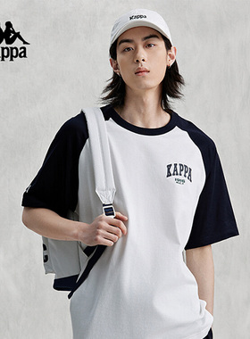 Kappa卡帕男装夏季新款复古运动撞色休闲字母T恤K0E32TD03D