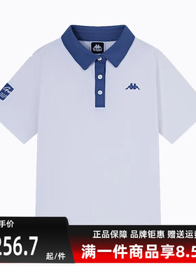 Kappa卡帕女装秋季新款复古透气宽松休闲短袖Polo领t恤K0E62PD40