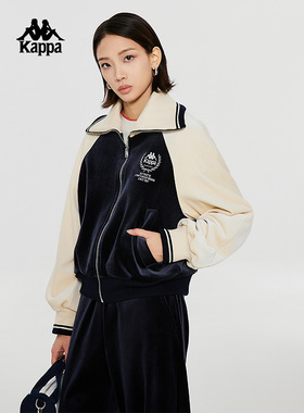 Kappa卡帕女装春季新款运动休闲时尚百搭针织开衫外套K0E22WK03
