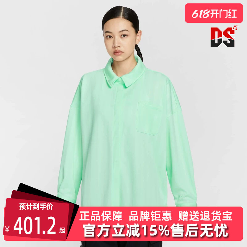 Nike耐克女装2025秋季新款运动休闲简约复古百搭长袖POLO衫HV1957