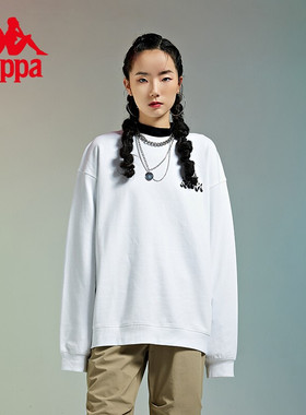 Kappa卡帕男装女装秋季新款舒适休闲运动圆领套头卫衣K0BY2WT91D