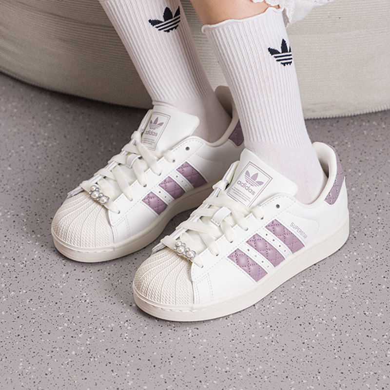 Adidas阿迪达斯三叶草女鞋2026春季新款SUPERSTAR II W板鞋KJ7300,运动鞋new,运动休闲鞋,淘宝优惠券,粉丝福利购,淘宝优惠卷