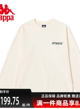 Kappa卡帕套头衫情侣款新款运动卫衣休闲印花长袖K0DZ2WT03D