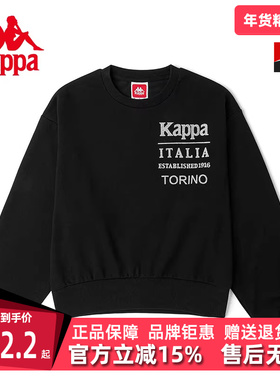 Kappa卡帕女装秋季新款套头针织运动卫衣圆领外套上衣K0B62WT67D