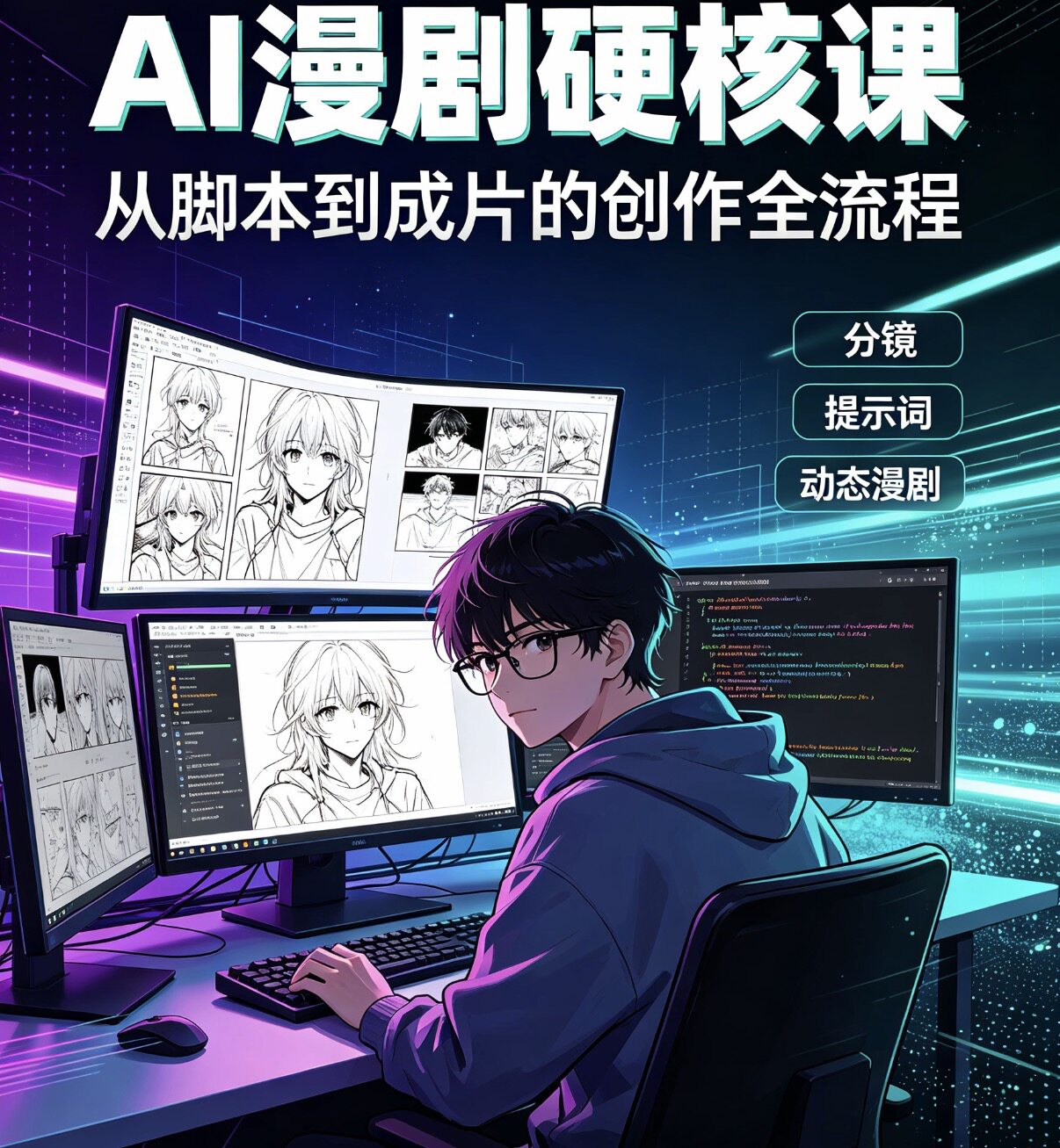Al漫剧硬核课2026教程 全套资料视频课程教学