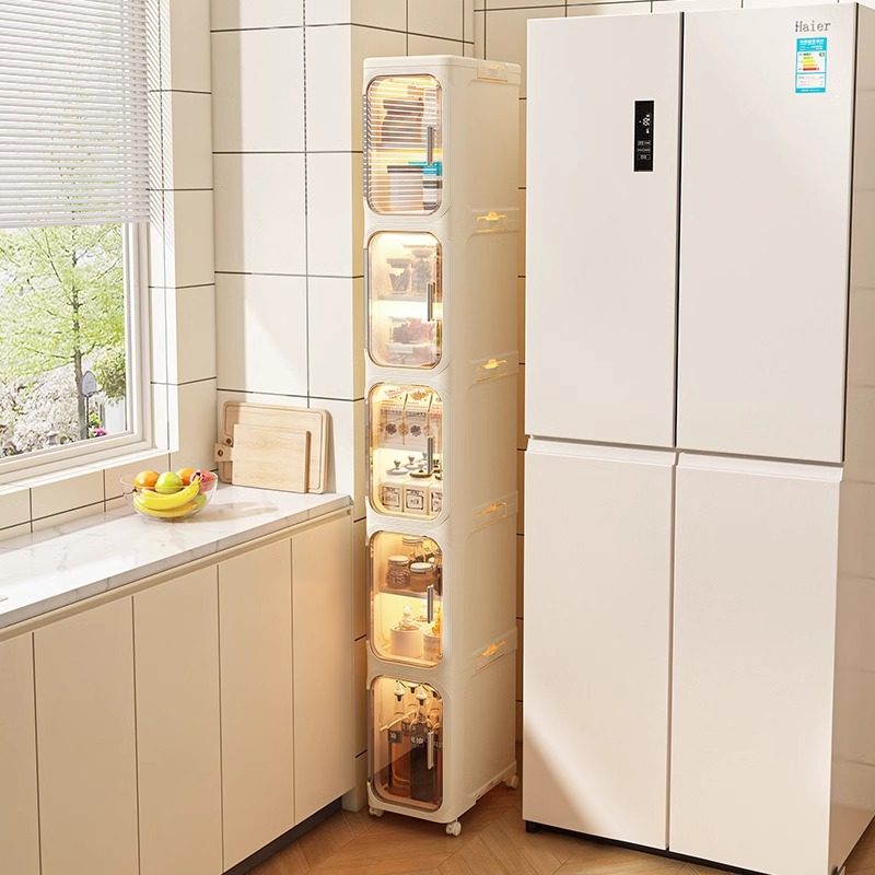 夹缝置物架厨房储物柜冰箱侧面极窄21cm宽缝隙收纳柜卫生间小推车