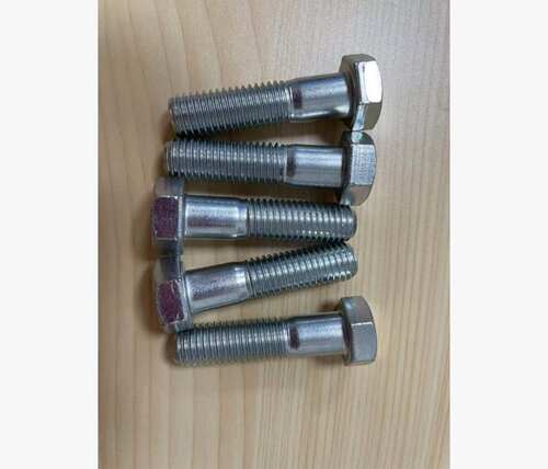 蓝白锌8.8级  外六角半牙螺栓 半牙  M20x80