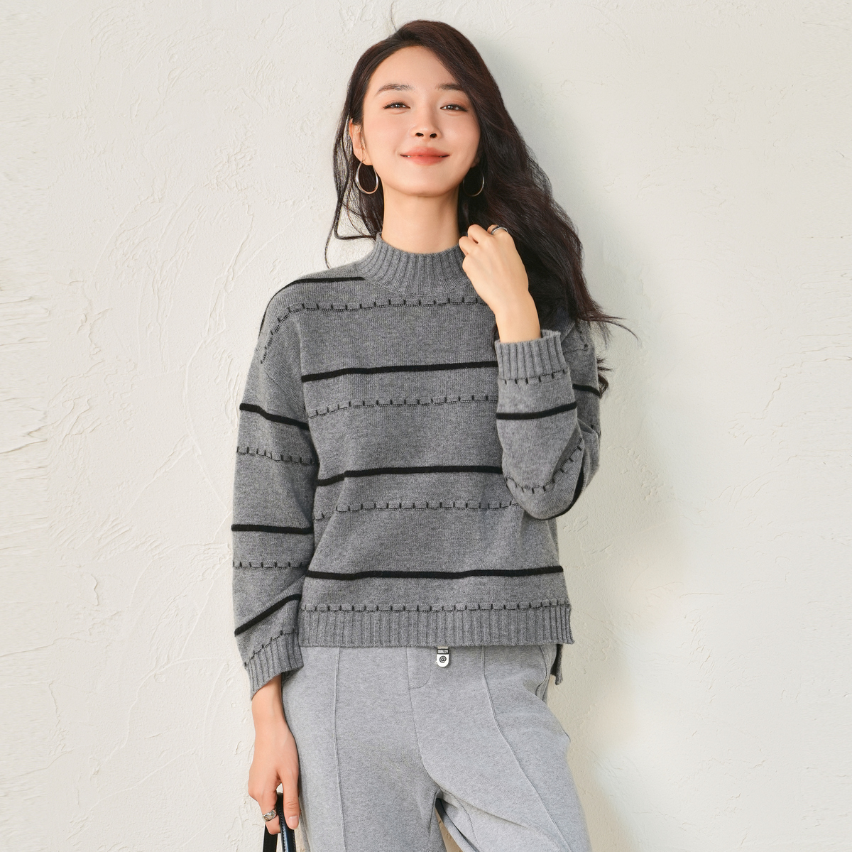 24秋季新款100%纯羊绒针织打底衫