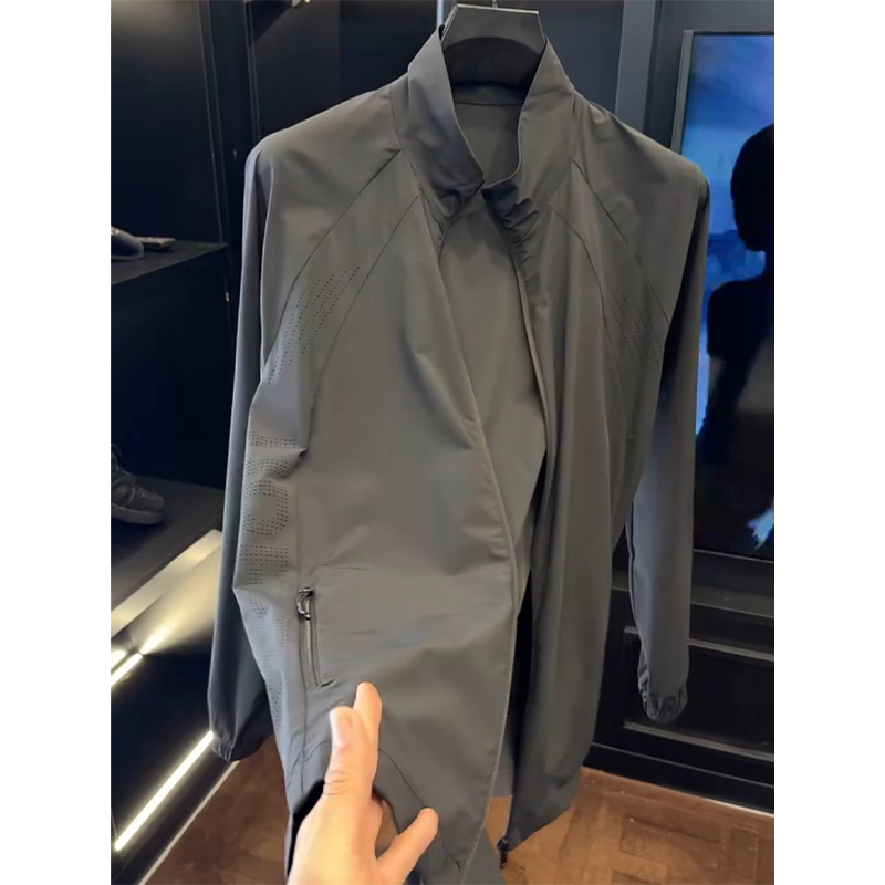 防晒夹克夏季透气网眼拼接外套