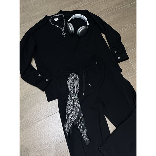 加大码300斤韩版重磅boxy型套装