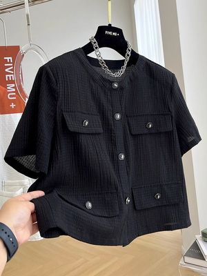 300斤大码小衫法式轻奢别致衬衫