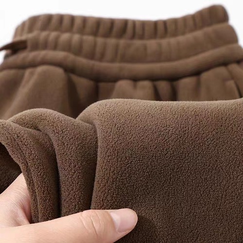 特大码休闲裤美式双面绒秋冬季