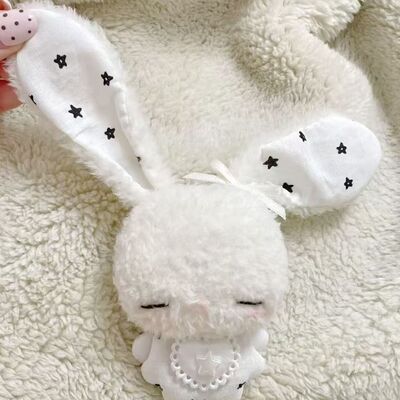 可爱天使小兔安抚巾豆袋毛绒玩偶挂件治愈萌物包包儿童装饰礼物