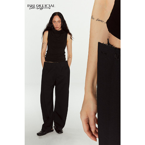 ISSIofficial立体弯刀休闲西裤