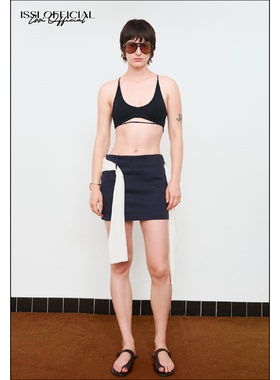 ISSIofficial*高密斜纹棉质防走光百搭mini裙节a字短款裙裤短裙